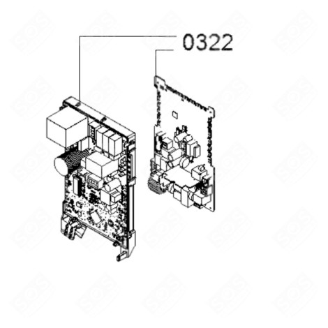 CARTE ÉLECTRONIQUE DE PUISSANCE PROGRAMMÉE MACHINE À LAVER, LAVE-LINGE - 12035817
