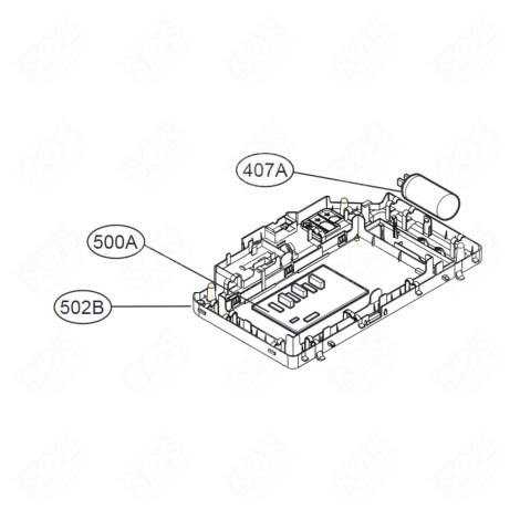 CARTE ÉLECTRONIQUE, MODULE PRINCIPAL (REPÈRE 500A) FRIGO, RÉFRIGÉRATEUR, CONGÉLATEUR - EBR34291602