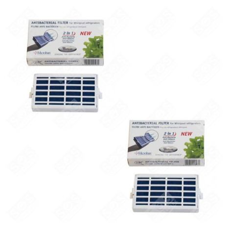 LOT DE 2 FILTRES ANTIBACTÉRIEN FRIGO, RÉFRIGÉRATEUR, CONGÉLATEUR - C00629721