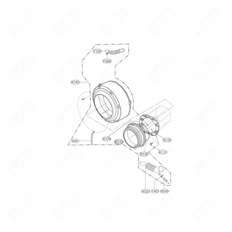 DEMI-CUVE AVANT MACHINE À LAVER, LAVE-LINGE - ACQ85637113, ACQ89018704