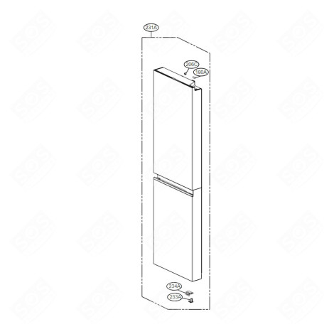 PORTE (PARTIE RÉFRIGÉRATEUR) FRIGO, RÉFRIGÉRATEUR, CONGÉLATEUR - ADD76419922
