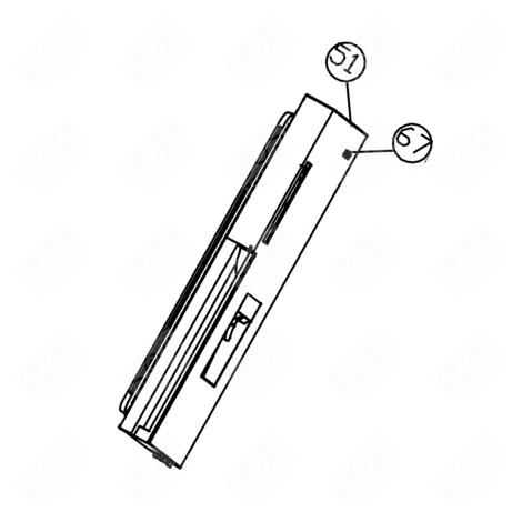 PORTE RÉFRIGÉRATEUR DROITE FRIGO, RÉFRIGÉRATEUR, CONGÉLATEUR - 0060852346, 60852346
