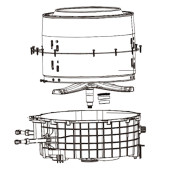 Cuve arrière avec tambour (Repère 87)
