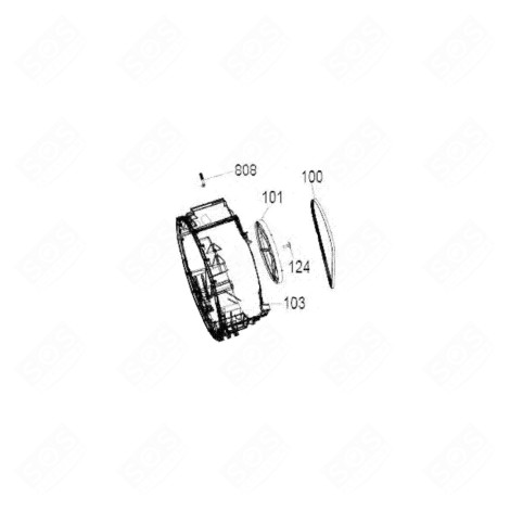 DEMI-CUVE ARRIÈRE (REPÈRE 103) MACHINE À LAVER, LAVE-LINGE - 22171769