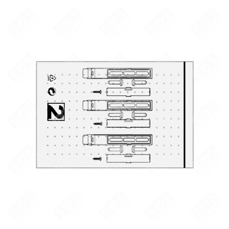 LOT DE DEUX SUPPORTS FRIGO, RÉFRIGÉRATEUR, CONGÉLATEUR - 4669080100