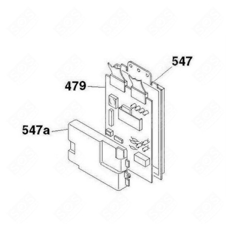 CARTE ÉLECTRONIQUE, MODULE DE PUISSANCE (REPÈRE 479) MACHINE À LAVER, LAVE-LINGE - 49028241