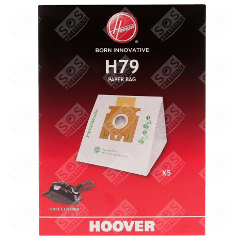 LOT DE 5 SACS EN PAPIER H79 ASPIRATEUR - 35601745