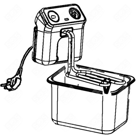 BOITIER ET RÉSISTANCE FRITEUSE, AIRFRYER - SS-996484, SS996484