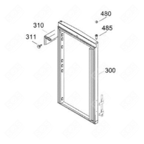 JOINT MAGNÉTIQUE DE PORTE (REPÈRE N°310) FRIGO, RÉFRIGÉRATEUR, CONGÉLATEUR - 7108982