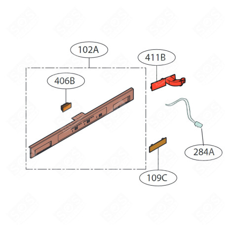 CÂBLE ( REPÈRE 284 A ) FRIGO, RÉFRIGÉRATEUR, CONGÉLATEUR - EAD62499212, EAD66071404