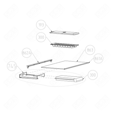 CLAYETTE (REPÈRE N°863) FRIGO, RÉFRIGÉRATEUR, CONGÉLATEUR - 4362727700
