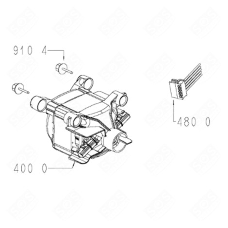 MOTEUR (REPÈRE N°4000) MACHINE À LAVER, LAVE-LINGE - 481010715793, C00326335 