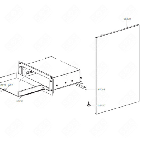TAQUE ( REPÈRE 96399 ) FOUR, CUISINIÈRE - 205616887