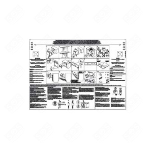PLAN INSTALLATION DE KIT HABILLAGE LAVE-VAISSELLE - 715040200