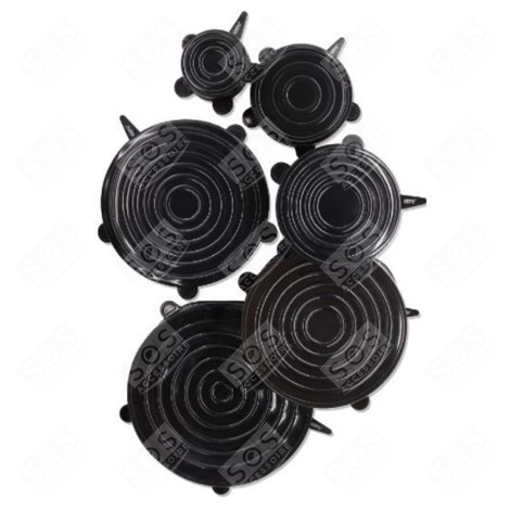 LOT DE 6 COUVERCLES EN SILICONE FLEXIFRESH DIVERS PETIT MÉNAGER - 12765