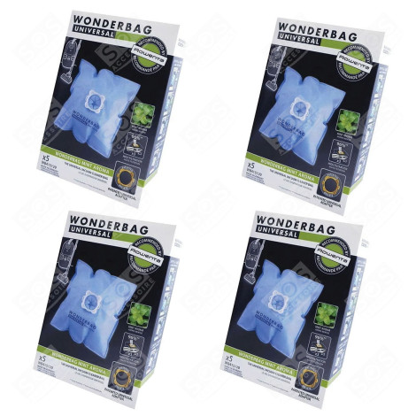 LOT DE 4 BOITES DE 5 SACS MICROFIBRES UNIVERSELS ASPIRATEUR - WB415120