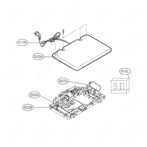 CARTE ÉLECTRONIQUE PRINCIPALE ( REPÈRE 500A ) FRIGO, RÉFRIGÉRATEUR, CONGÉLATEUR - EBR34291604