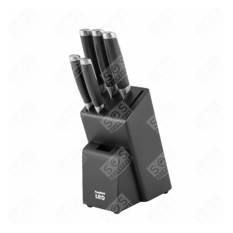 BLOC COUTEAUX 6 PIÈCES GRAPHITE DIVERS PETIT MÉNAGER - 17007920