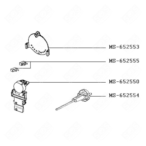 CORDON ET CONDENSATEUR ( REPÈRE MS-652554 ) BATTEUR - MS-652554, MS652554