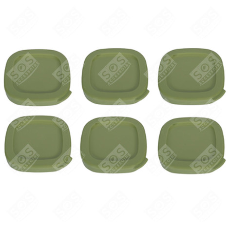 LOT DE 6 COUVERCLES VERTS YAOURTIÈRE - SS-1530001476, SS1530001476