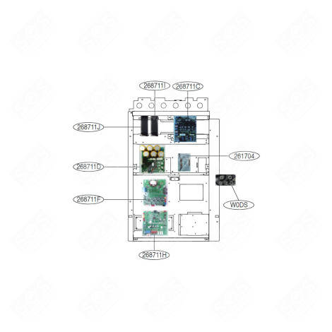 CARTE ÉLECTRONIQUE, INVERTER (REPÈRE 268711F) CLIMATISEUR - EBR79838801 