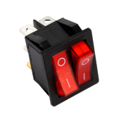 Interrupteur double M/A 6 COSSES 16A/250V 22X30mm