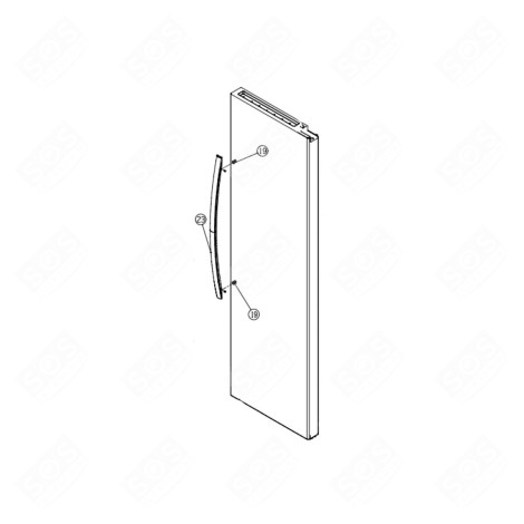 POIGNÉE DE PORTE (REPÈRE 23) FRIGO, RÉFRIGÉRATEUR, CONGÉLATEUR - K1879368