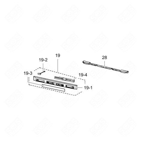 CARTE ÉLECTRONIQUE, MODULE DE COMMANDE (REPÈRE 19) FRIGO, RÉFRIGÉRATEUR, CONGÉLATEUR - DA97-13131B