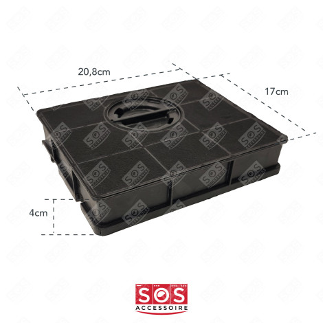 FILTRE CHARBON RECTANGULAIRE FAT303 TYPE 303 (À L'UNITÉ) HOTTE - AMC895 CHF303