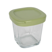 Pot et couvercle vert