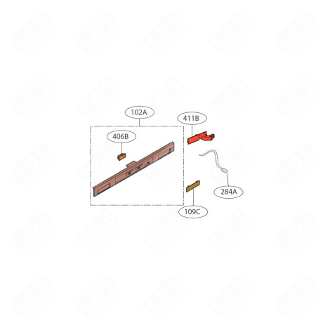 CÂBLAGE (REPÈRE 284A) FRIGO, RÉFRIGÉRATEUR, CONGÉLATEUR - EAD62499214