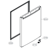 Porte (Partie congélateur)