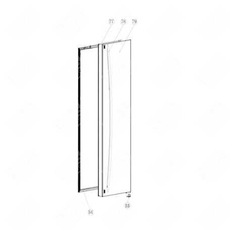 JOINT DE PORTE (PARTIE RÉFRIGÉRATEUR, REPÈRE 54) FRIGO, RÉFRIGÉRATEUR, CONGÉLATEUR - FR006298