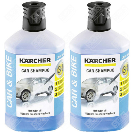 LOT DE 2 BOUTEILLES NETTOYANT VOITURE WASH & WAX 1 LITRE D'ORIGINE ASPIRATEUR - 62957500, 6.295-750.0