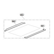 Profil arrière clayette ( repère 862 ) 540 mm