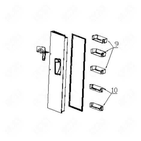 BALCONNET ( REPÈRE 10 ) FRIGO, RÉFRIGÉRATEUR, CONGÉLATEUR - FR000513