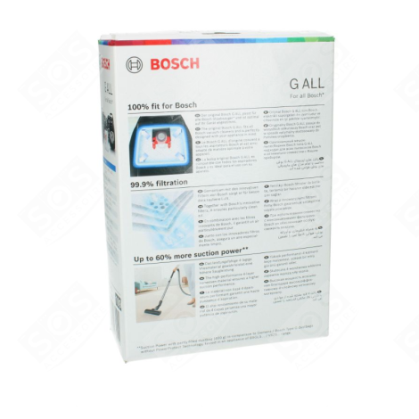 LOT DE 4 BOITES DE 4 SACS TYPE G D'ORIGINE ASPIRATEUR - 00576334,17000940