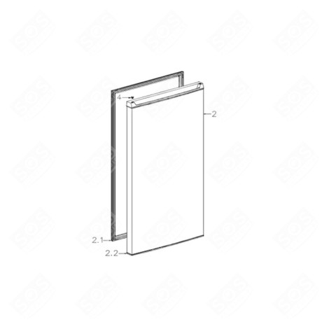 JOINT DE PORTE (REPÈRE 2.1) FRIGO, RÉFRIGÉRATEUR, CONGÉLATEUR - 34041338