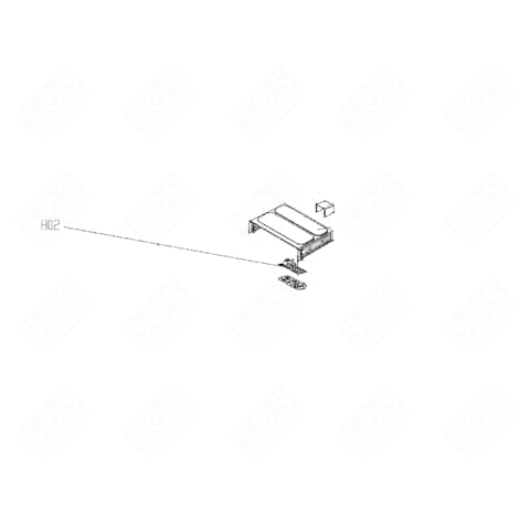 PLATINE DE PUISSANCE ( REPÈRE H02 ) FOUR, CUISINIÈRE - 671F49