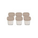 COFFRET DE 6 POTS YAOURT VERRE AVEC COUVERCLE YAOURTIÈRE - XF100101, XF100501