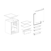 Balconnet supérieur et intermédiaire ( partie réfrigérateur repère 3 )