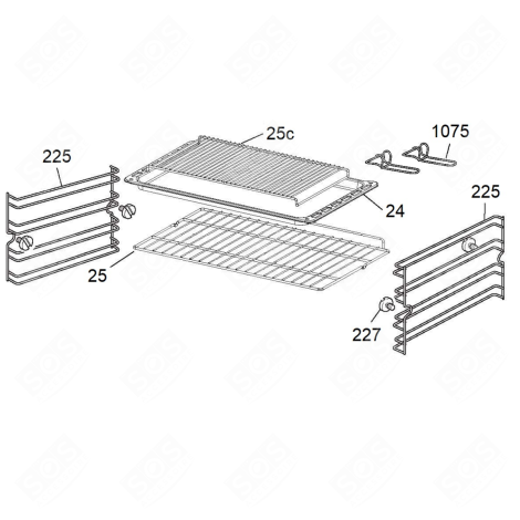 GRILLE ( REPÈRE 25 ) FOUR, CUISINIÈRE - 49129408