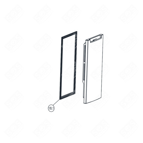 JOINT DE PORTE (PARTIE RÉFRIGÉRATEUR, REPÈRE 18.1) FRIGO, RÉFRIGÉRATEUR, CONGÉLATEUR - 53041092, 2200200088