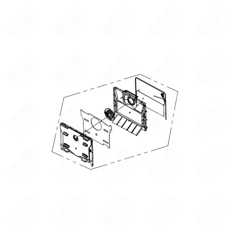 ENSEMBLE AIRFLOW (PARTIE CONGÉLATEUR) FRIGO, RÉFRIGÉRATEUR, CONGÉLATEUR - 0060848407