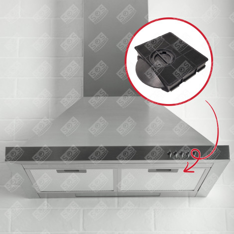 FILTRE CHARBON RECTANGULAIRE FAT303 TYPE 303 (À L'UNITÉ) HOTTE - AMC895 CHF303
