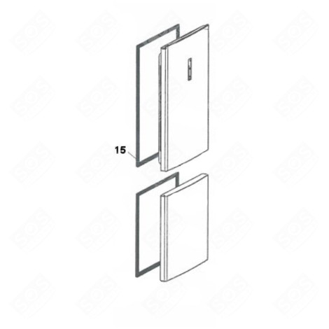 JOINT DE PORTE (PARTIE RÉFRIGÉRATEUR, REPÈRE 15) D'ORIGINE FRIGO, RÉFRIGÉRATEUR, CONGÉLATEUR - 1072325, 12040837