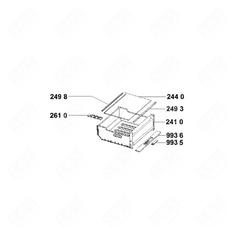 BAC À LÉGUMES REPÈRE 241 0 FRIGO, RÉFRIGÉRATEUR, CONGÉLATEUR - C00627061, C00726305 