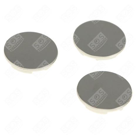 LOT DE 3  CACHES VIS CHROME ROBOT MÉNAGER - 104097S