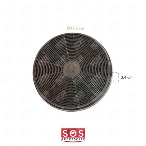 LOT DE 2 FILTRES À CHARBON  175X34 MM HOTTE - AS0015184, 49037930