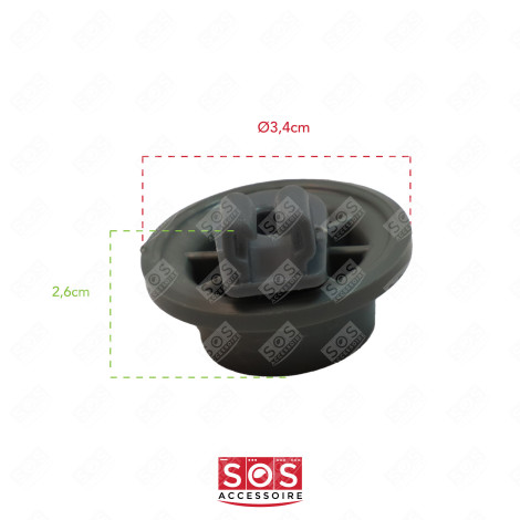 ROULETTE PANIER INFÉRIEUR (X1) LAVE-VAISSELLE - 00611475